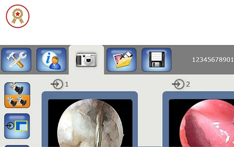 User interface design for a medical equipment's software.